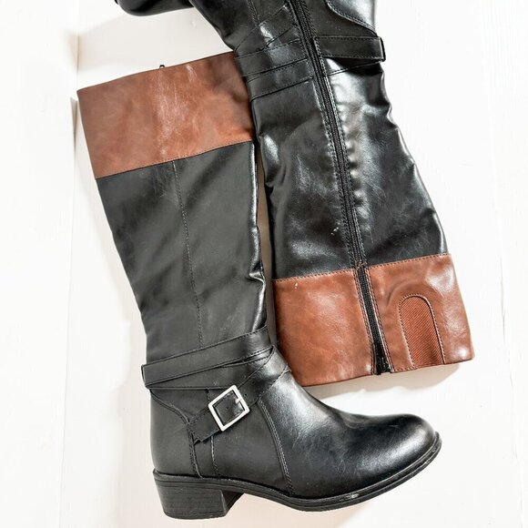 Arizona Delling Riding Boot Black Brown Women's Size 9 - Picture 1 of 12